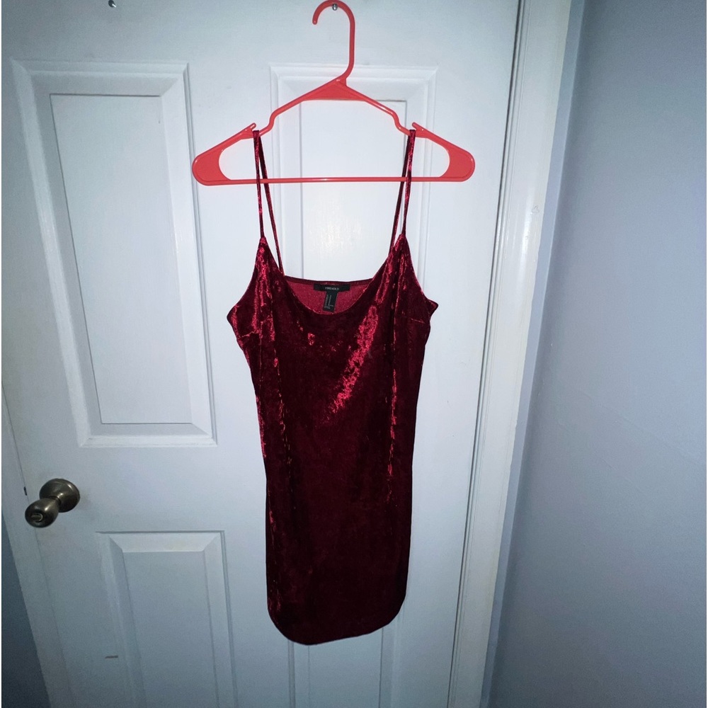 Velvet maroon mini dress